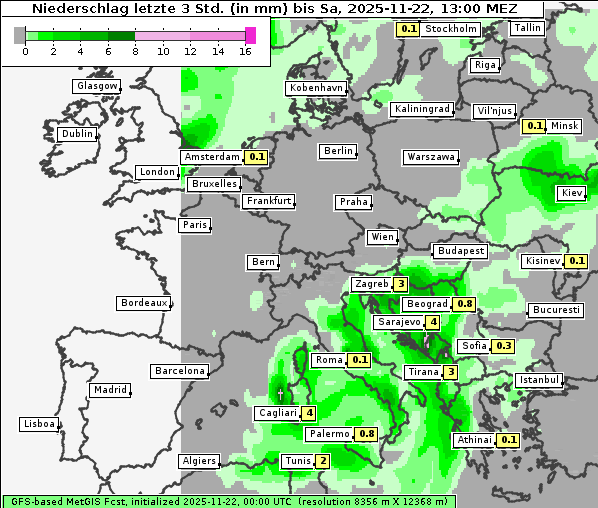 Niederschlag, 22. 11. 2025