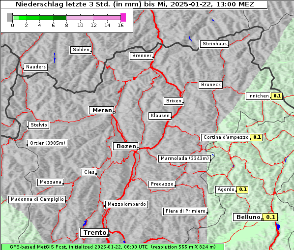 Niederschlag, 22. 1. 2025