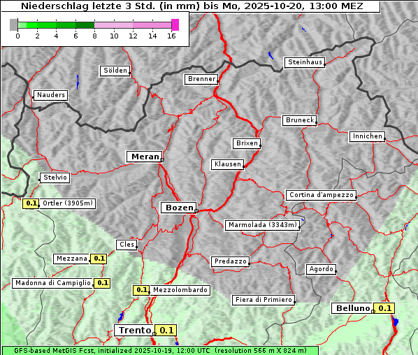 Niederschlag, 20. 10. 2025