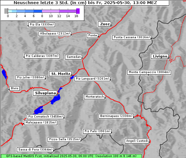 Neuschnee, 30. 5. 2025