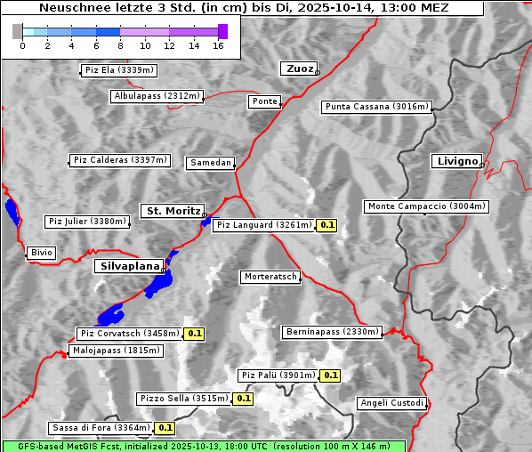 Neuschnee, 14. 10. 2025