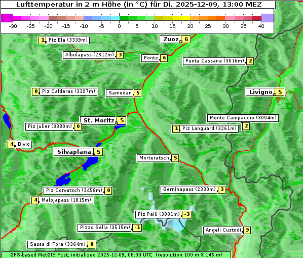 Temperatur, 9. 12. 2025