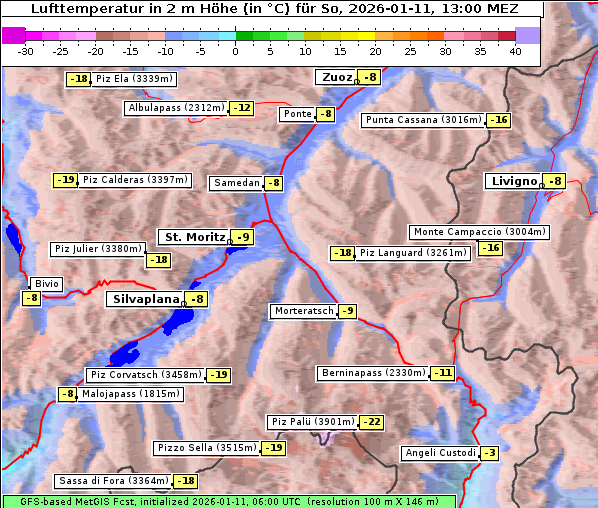 Temperatur, 11. 1. 2026
