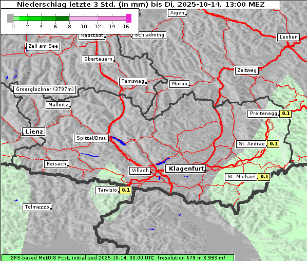 Niederschlag, 14. 10. 2025