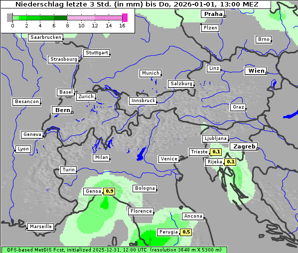 Niederschlag, 1. 1. 2026