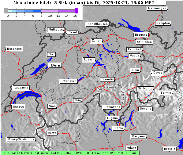 Neuschnee, 21. 10. 2025