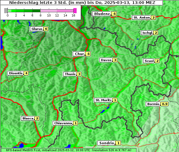 Niederschlag, 13. 3. 2025