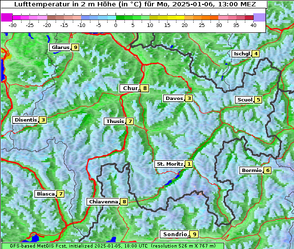 Temperatur, 6. 1. 2025