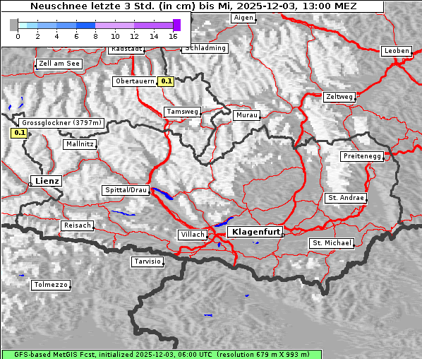 Neuschnee, 3. 12. 2025