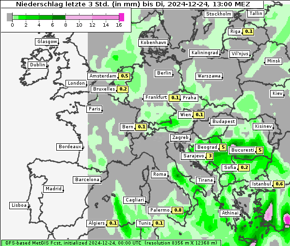 Niederschlag, 24. 12. 2024