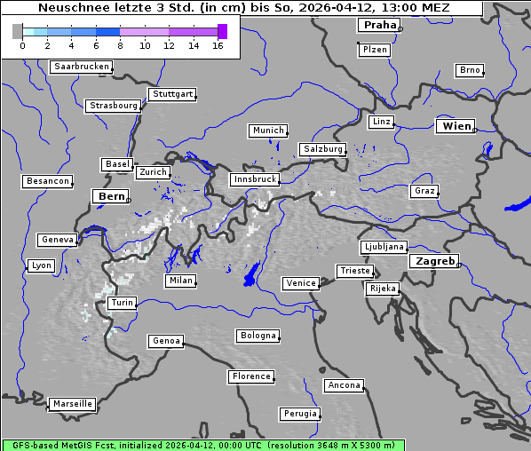 Neuschnee, 12. 4. 2026