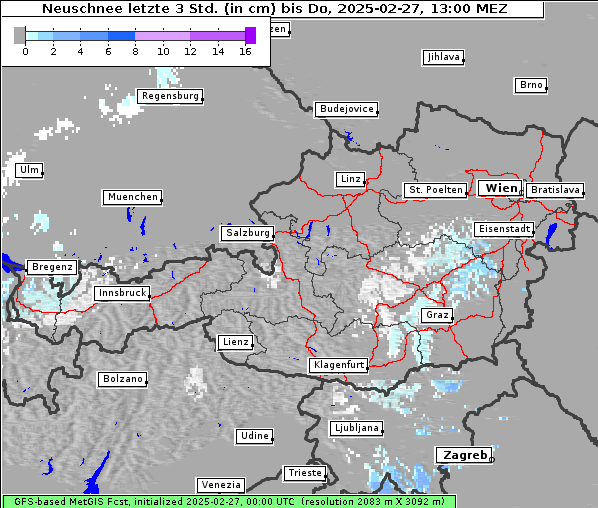 Neuschnee, 27. 2. 2025