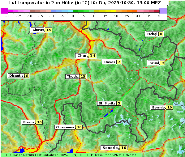 Temperatur, 30. 10. 2025