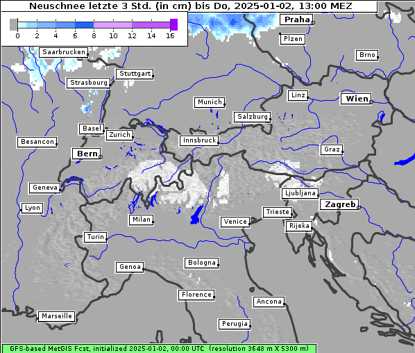 Neuschnee, 2. 1. 2025