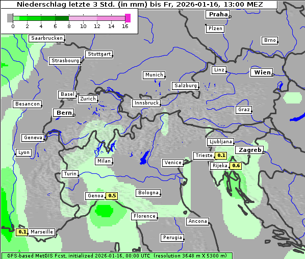 Niederschlag, 16. 1. 2026