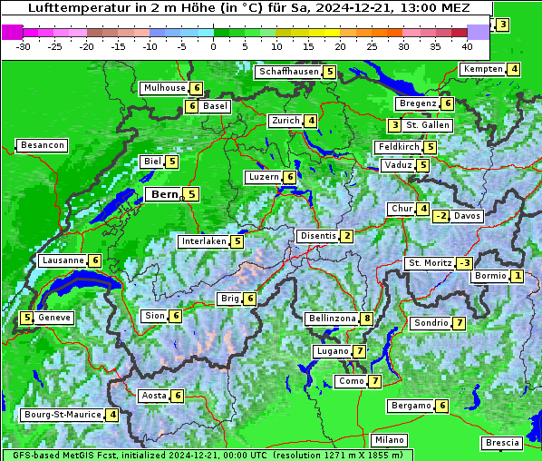 Temperatur, 21. 12. 2024