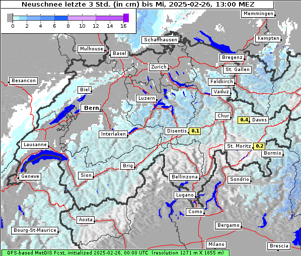 Neuschnee, 26. 2. 2025