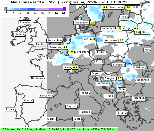 Neuschnee, 3. 1. 2026