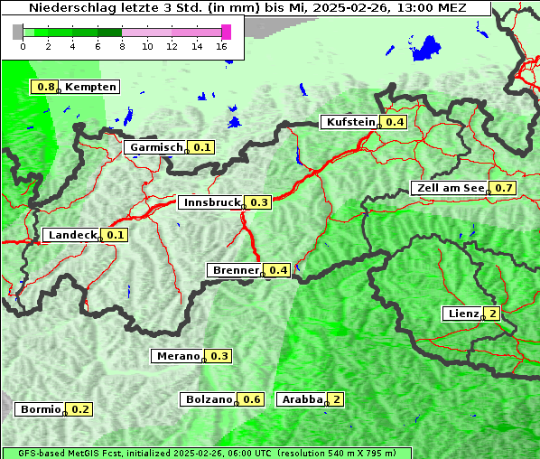 Niederschlag, 26. 2. 2025