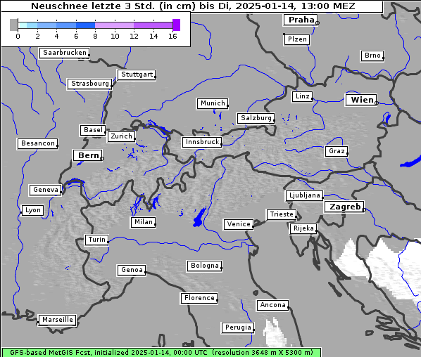 Neuschnee, 14. 1. 2025