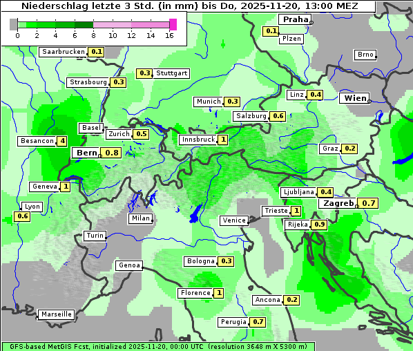 Niederschlag, 20. 11. 2025