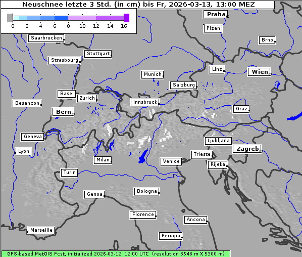 Neuschnee, 13. 3. 2026