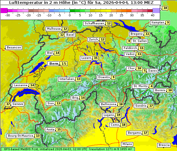 Temperatur, 4. 4. 2026