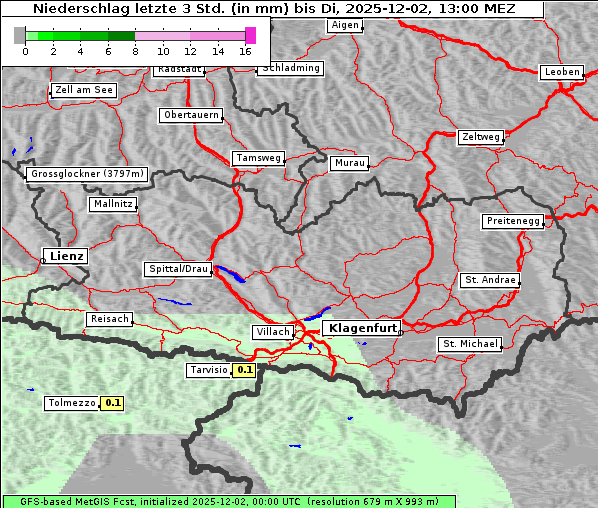 Niederschlag, 2. 12. 2025