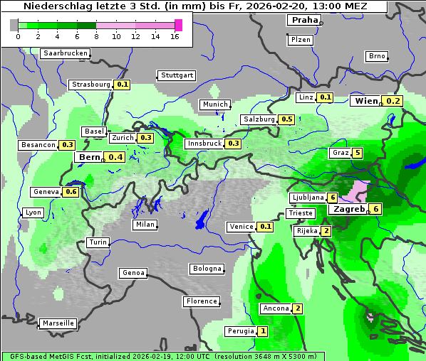 Niederschlag, 20. 2. 2026