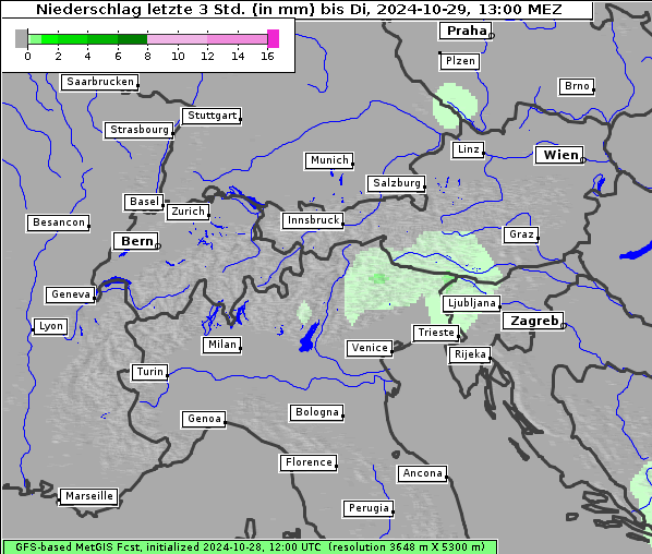 Niederschlag, 29. 10. 2024