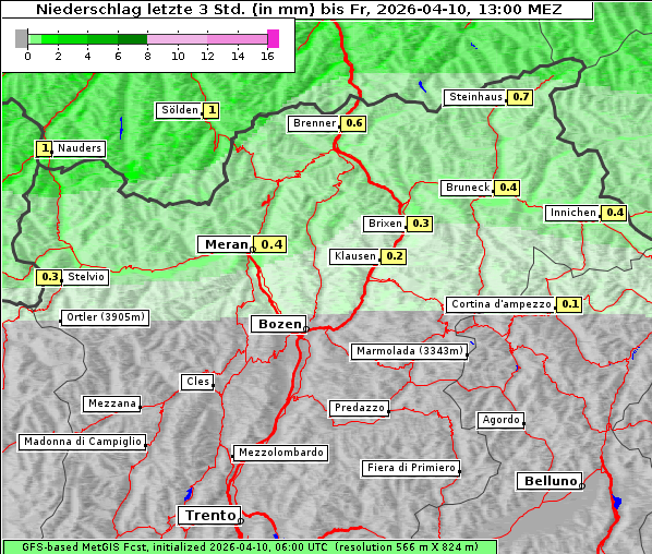 Niederschlag, 10. 4. 2026