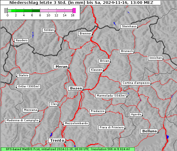 Niederschlag, 16. 11. 2024