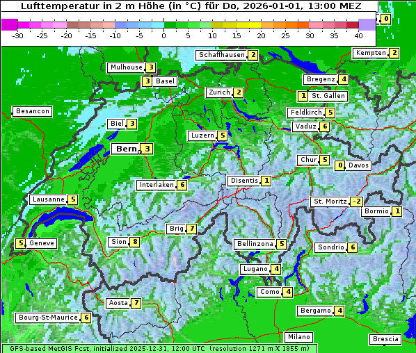 Temperatur, 1. 1. 2026