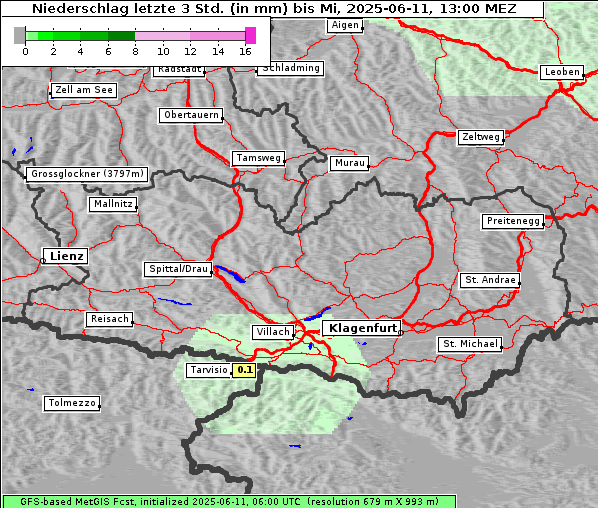 Niederschlag, 11. 6. 2025