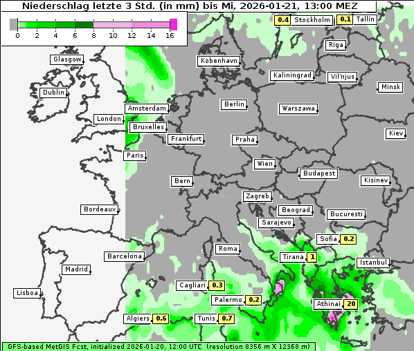 Niederschlag, 21. 1. 2026