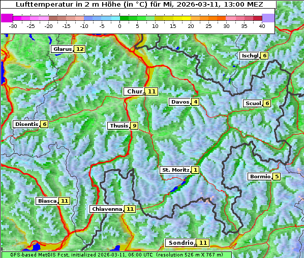 Temperatur, 11. 3. 2026