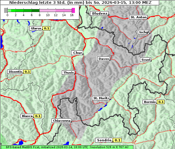 Niederschlag, 15. 3. 2026