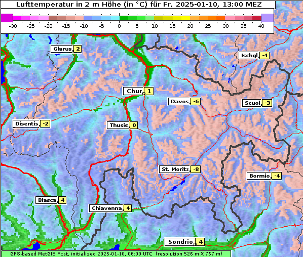 Temperatur, 10. 1. 2025