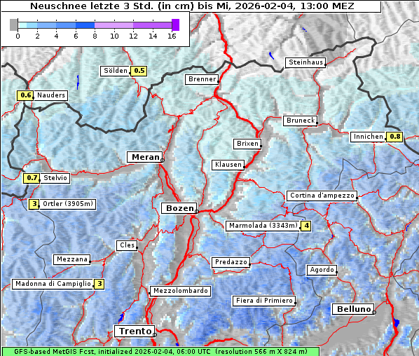 Neuschnee, 4. 2. 2026