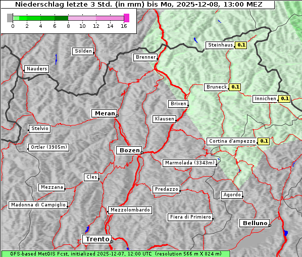 Niederschlag, 8. 12. 2025