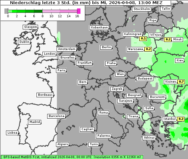 Niederschlag, 8. 4. 2026