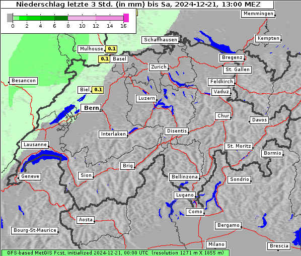 Niederschlag, 21. 12. 2024