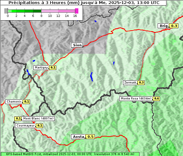 Niederschlag, 3. 12. 2025