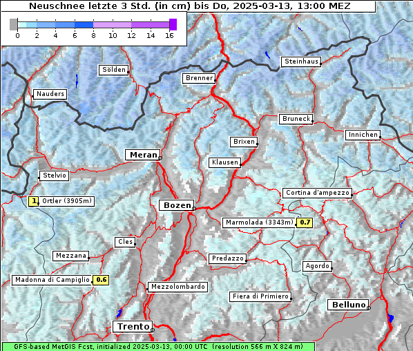 Neuschnee, 13. 3. 2025