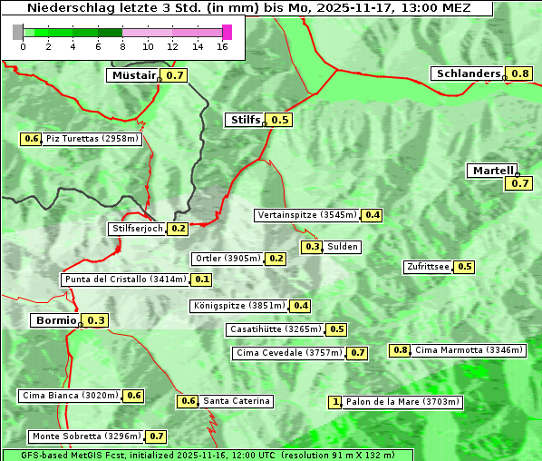 Niederschlag, 17. 11. 2025