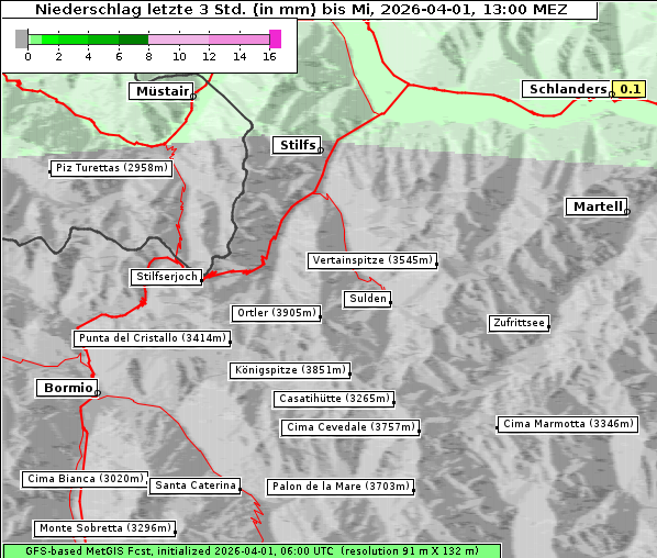 Niederschlag, 1. 4. 2026