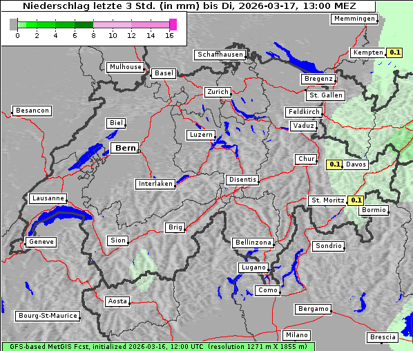 Niederschlag, 17. 3. 2026