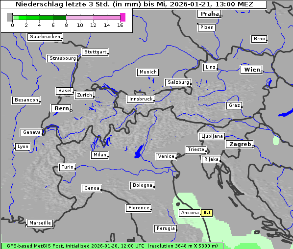 Niederschlag, 21. 1. 2026