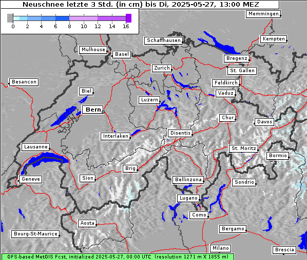 Neuschnee, 27. 5. 2025