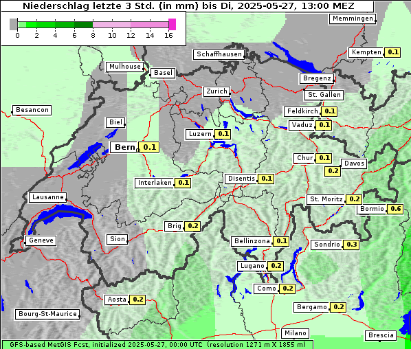 Niederschlag, 27. 5. 2025